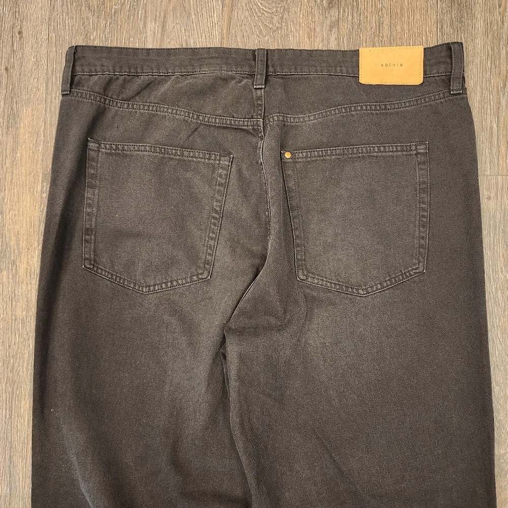 & Denim Black Womens Jeans , Ladies Jeans, Size 18, Loose Straight, High Waist - Picture 5 of 6